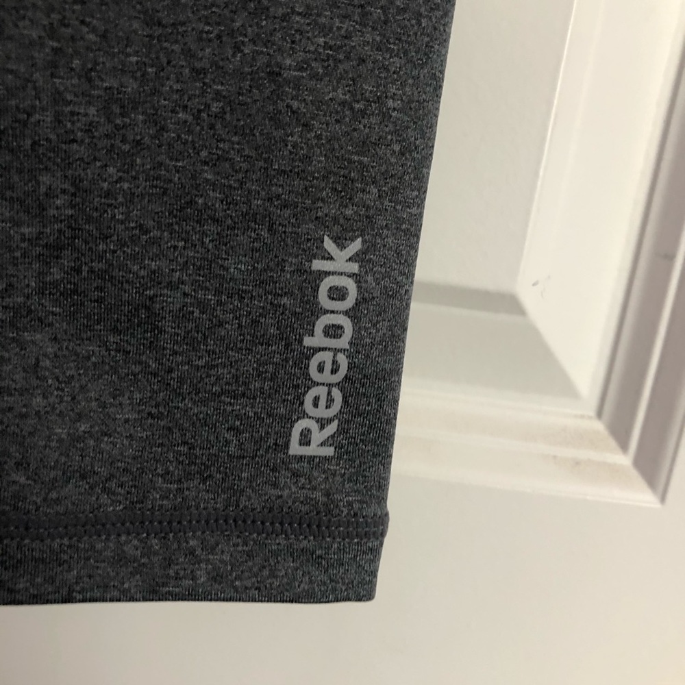 REEBOK heather grey workout leggings